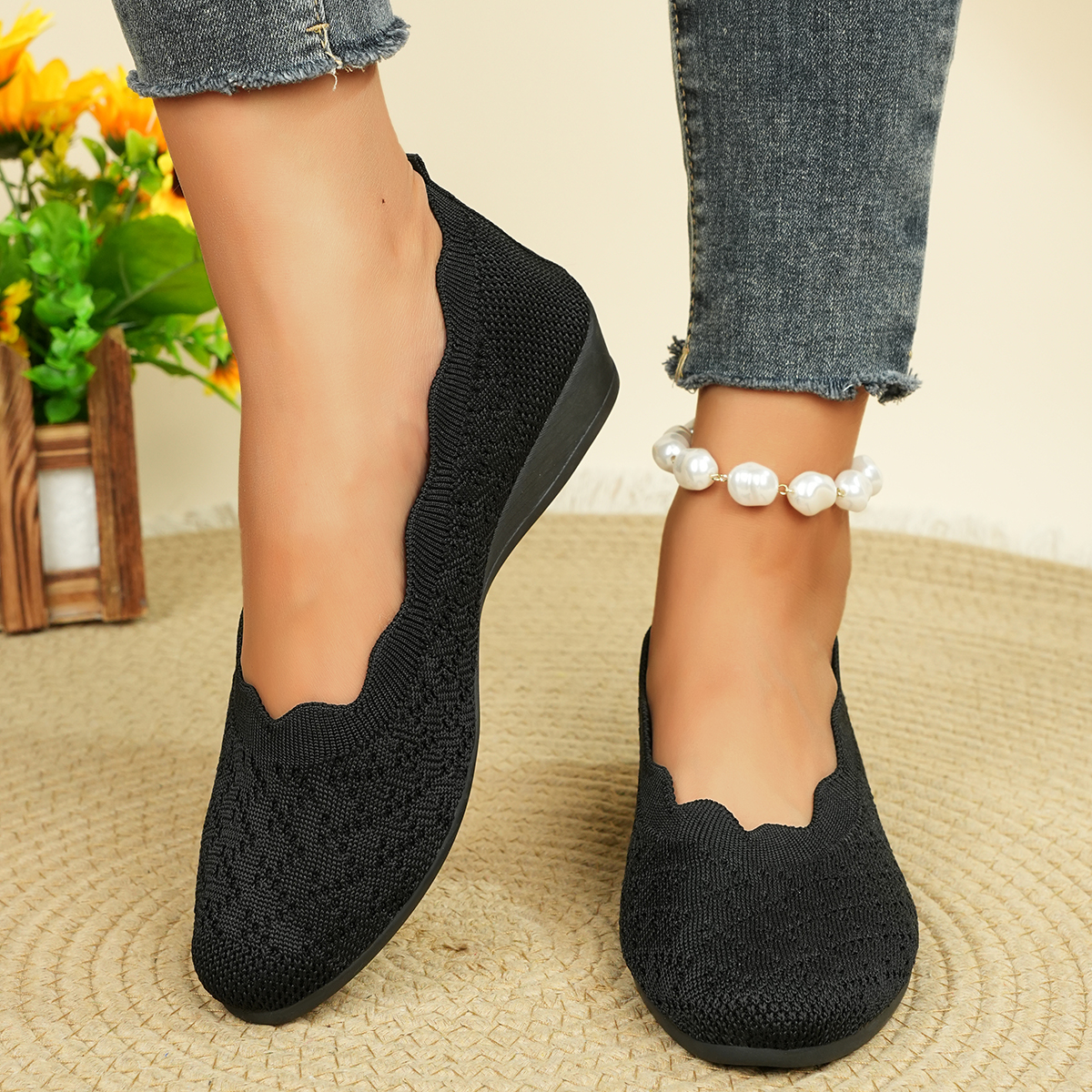 Women Shoes Casual - Women's Breathable Knit Flats 2025 New