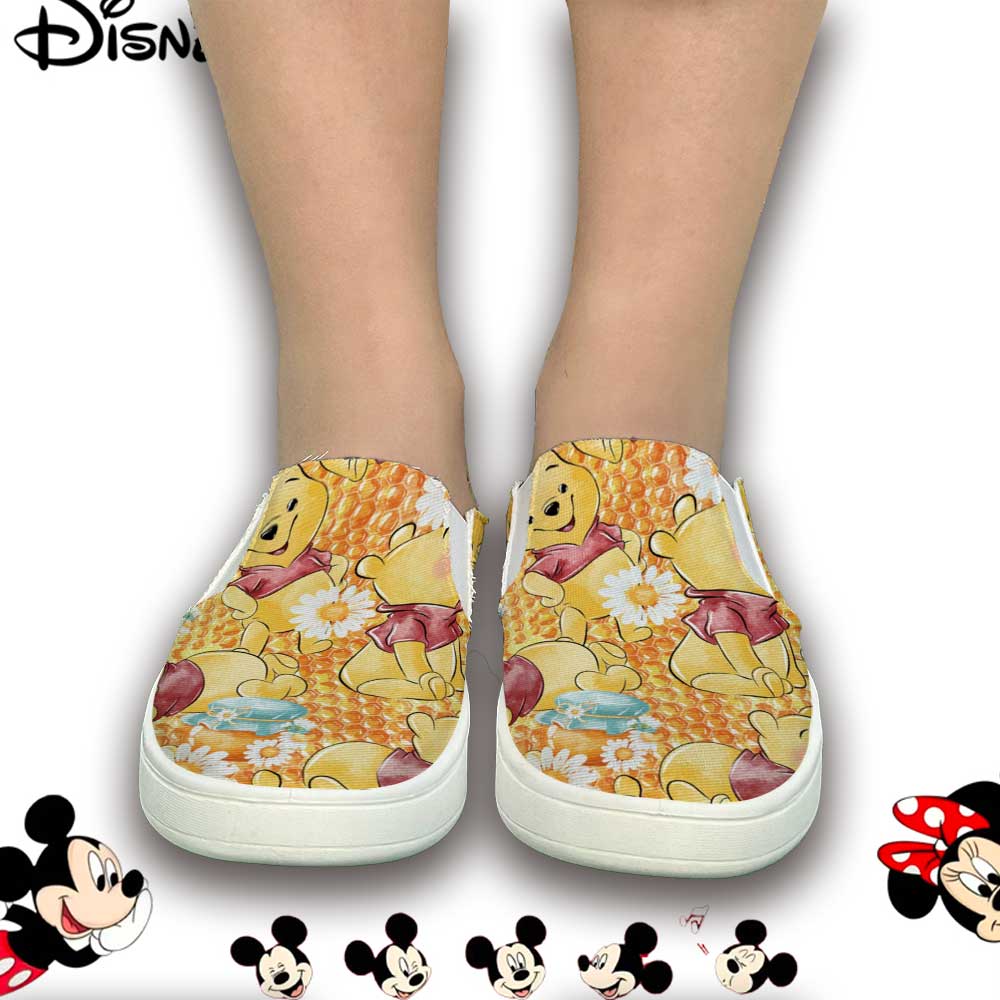 Women'S Shoes Yellow - Disney Winnie the Pooh Honeycomb Print