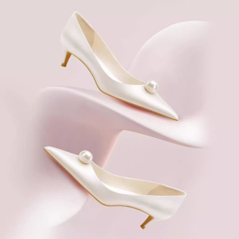Women Shoes Casual - 2026 New Luxury Designer White Satin