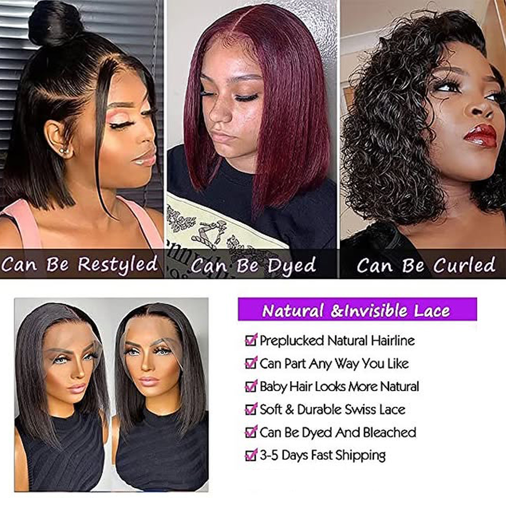 Glueless Human Hair Wigs Brazi - Women'S Shoes Bobs ulasan dan harga