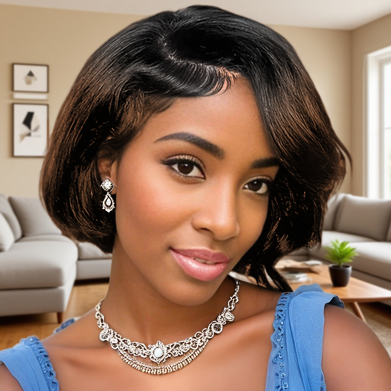 13X4 Lace Front Wigs Human Hai - Women'S Shoes Bobs ulasan dan harga