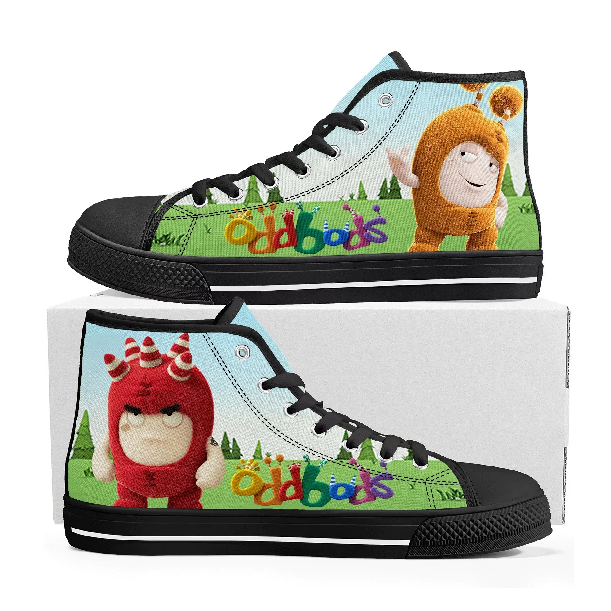 Oddbods High Top Sneakers Mens - Women Shoes Singapore ulasan dan harga
