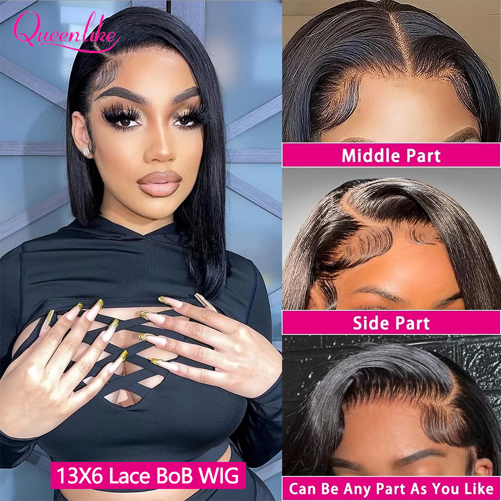 Queenlike Bob Wig Human Hair 1 - Women'S Shoes Bobs ulasan dan harga