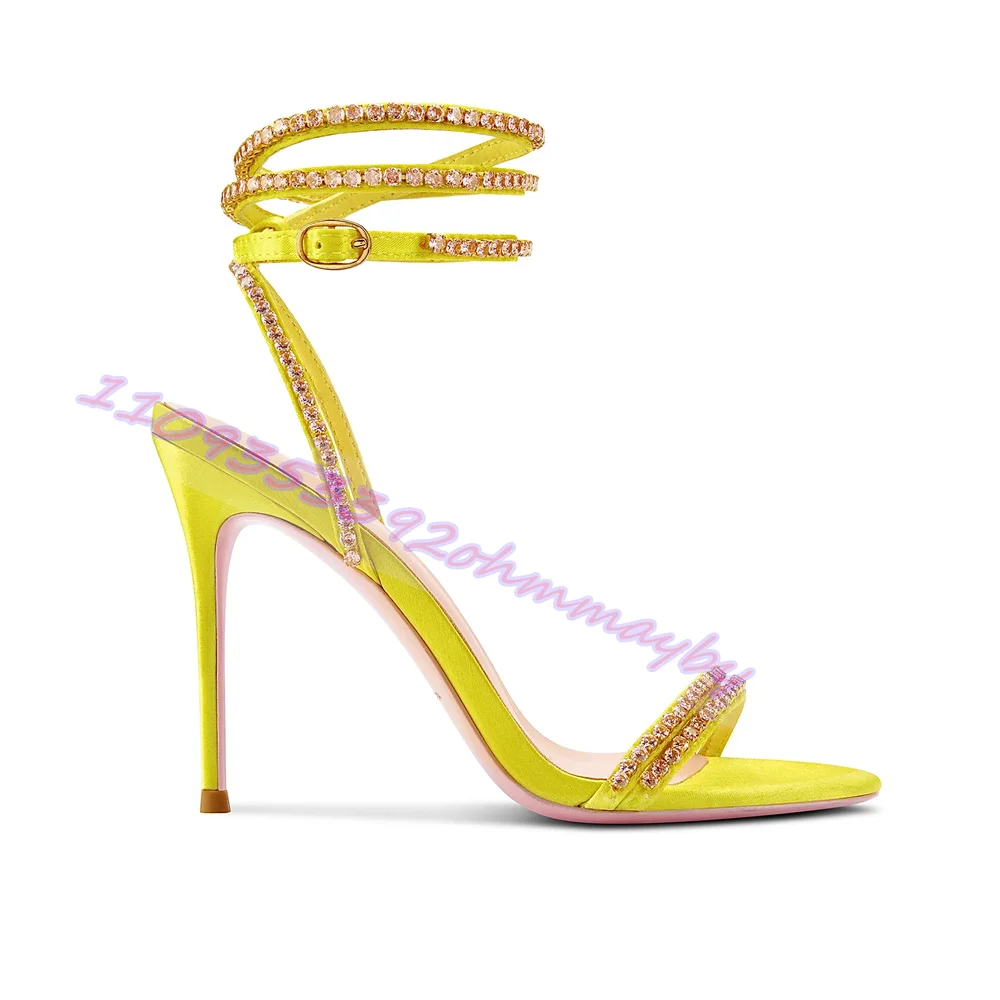 Rhinestone Yellow High Heels S - Women'S Shoes Yellow ulasan dan harga