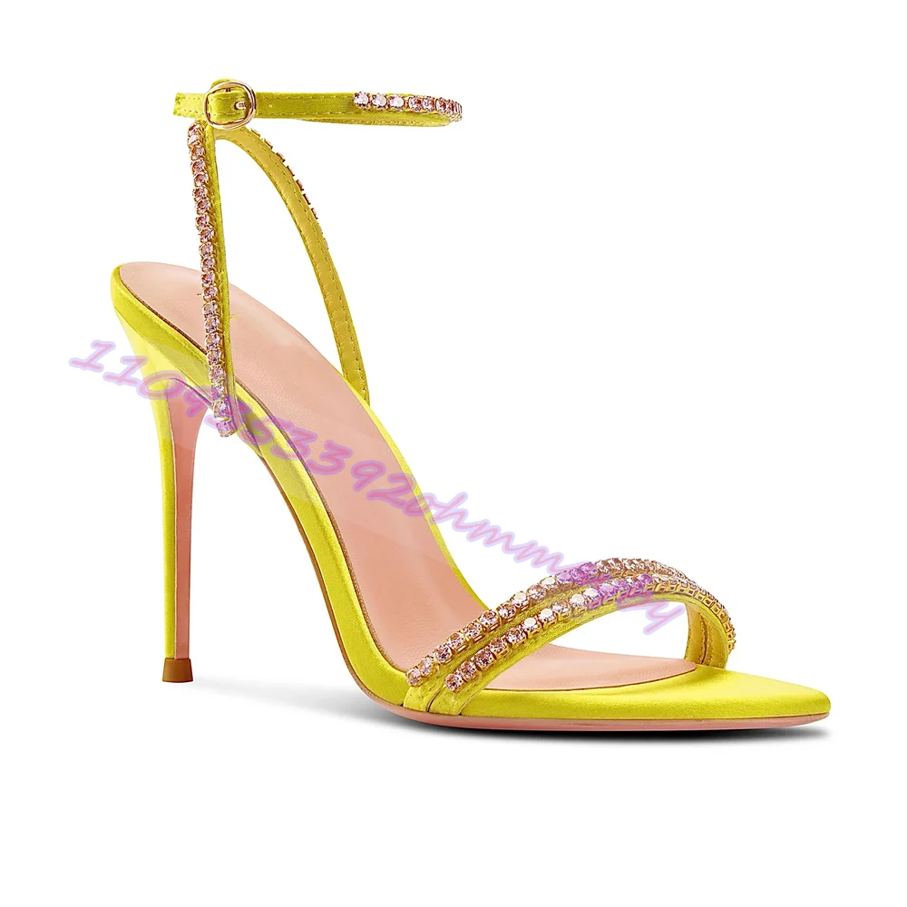 Rhinestone Yellow High Heels S - Women'S Shoes Yellow ulasan dan harga
