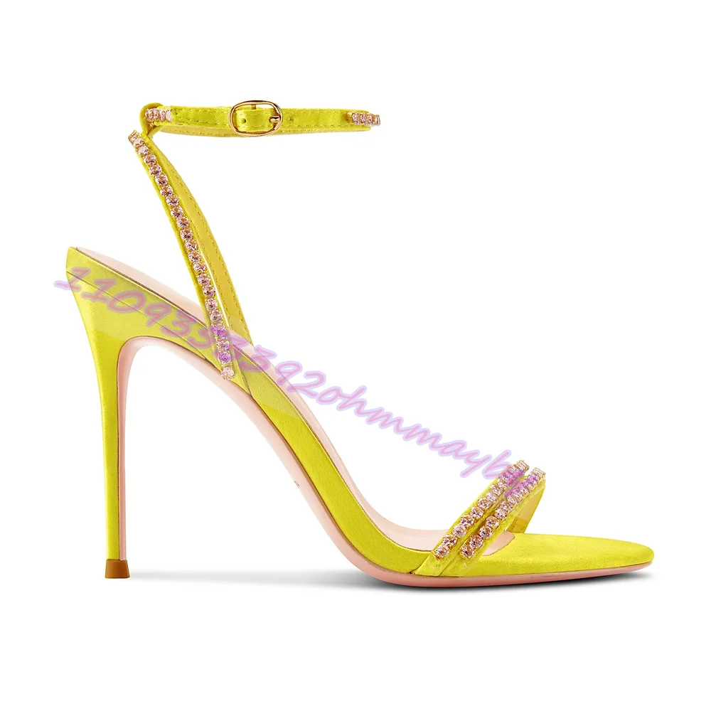 Rhinestone Yellow High Heels S - Women'S Shoes Yellow ulasan dan harga