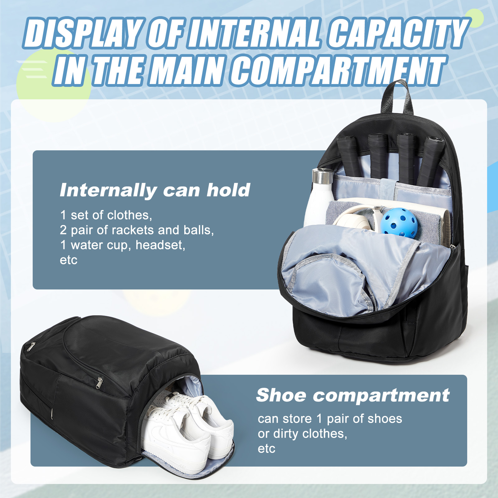 Tennis Bag Tennis Backpack 2 R - Women Shoes Casual ulasan dan harga