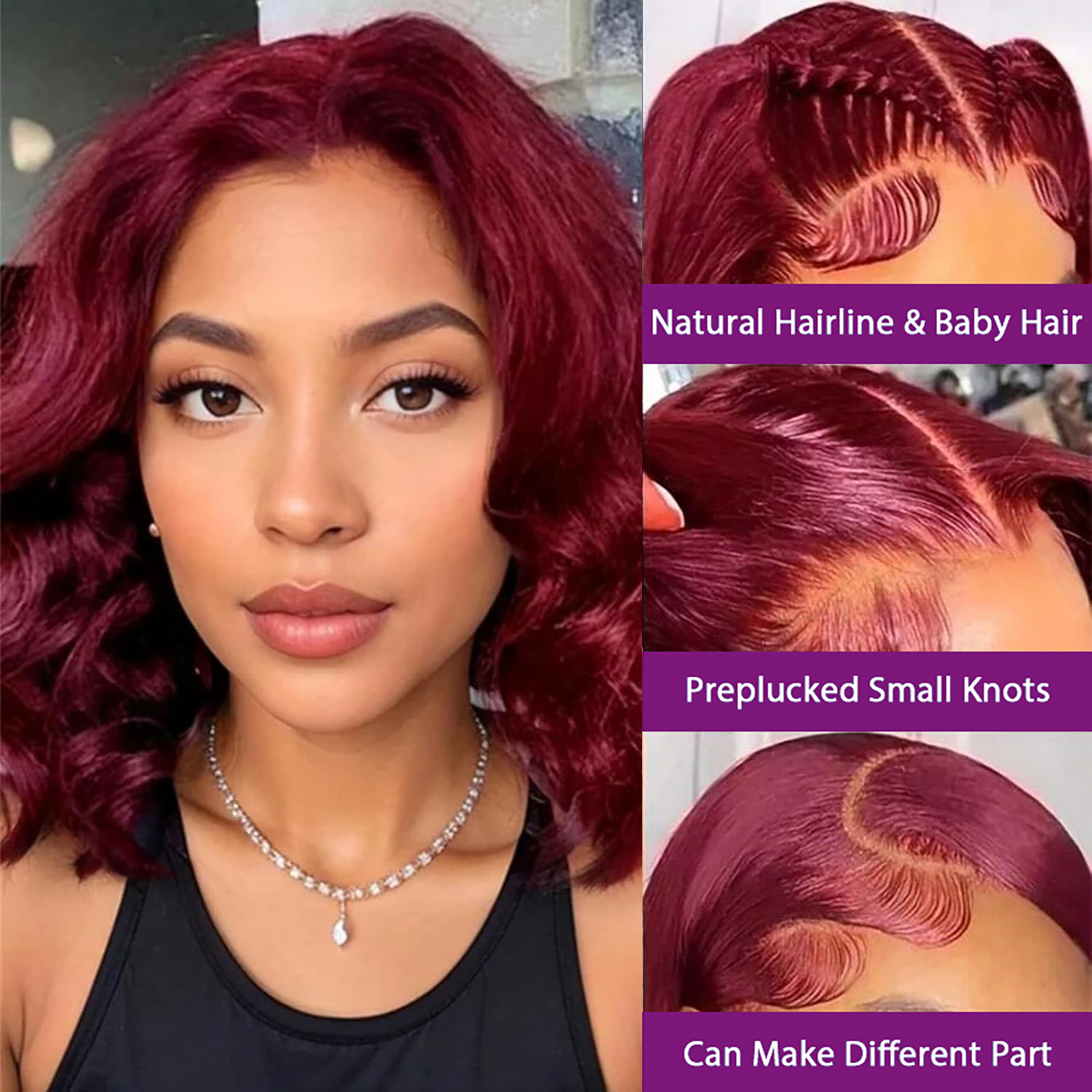 Burgundy Red 99J Body Wave 13x - Women'S Shoes Bobs ulasan dan harga