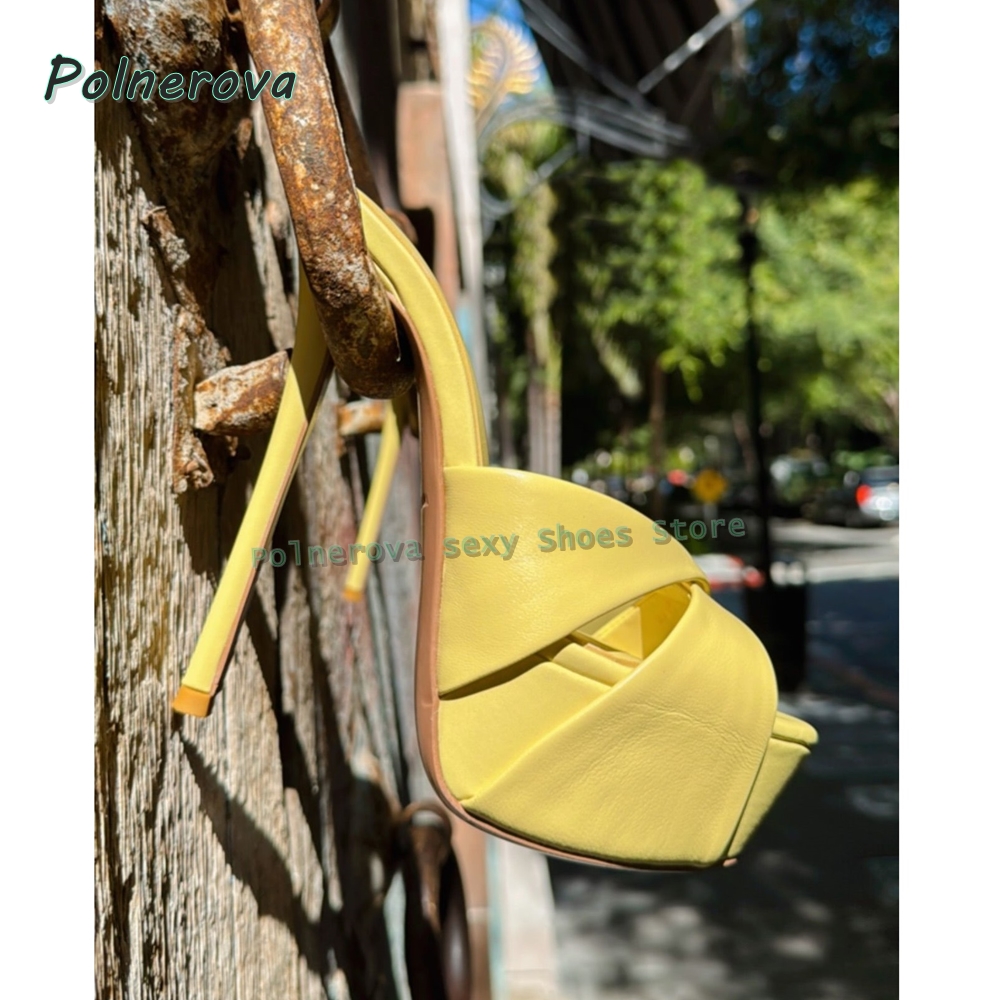 Women's Neon Yellow Peep Toe P - Women'S Shoes Yellow ulasan dan harga