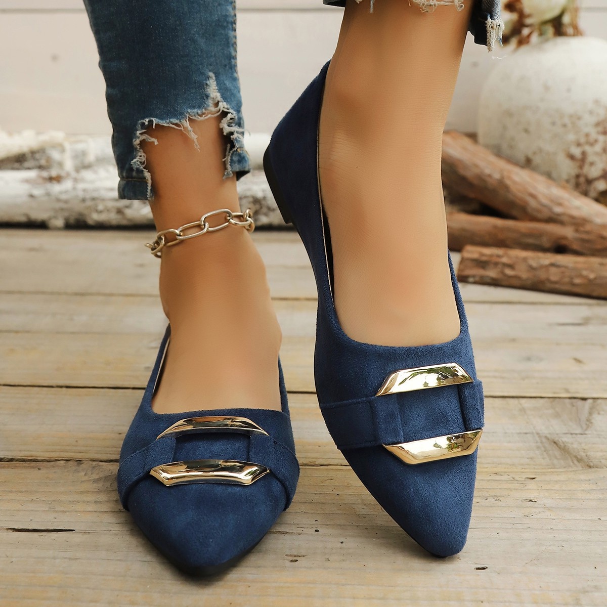 Spring and Autumn Elegant Poin - Women Shoes Casual ulasan dan harga