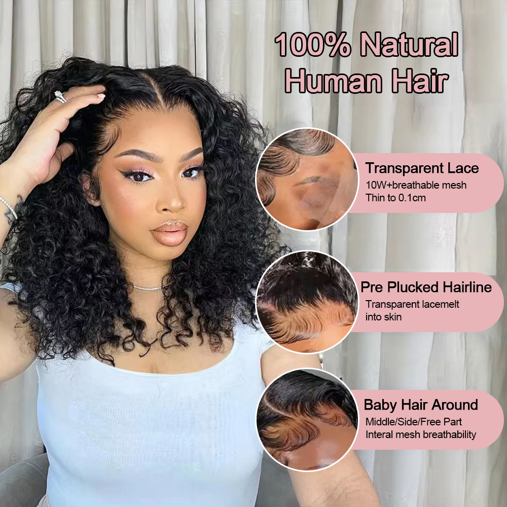 Glueless Deep Wave Short Bob C - Women'S Shoes Bobs ulasan dan harga