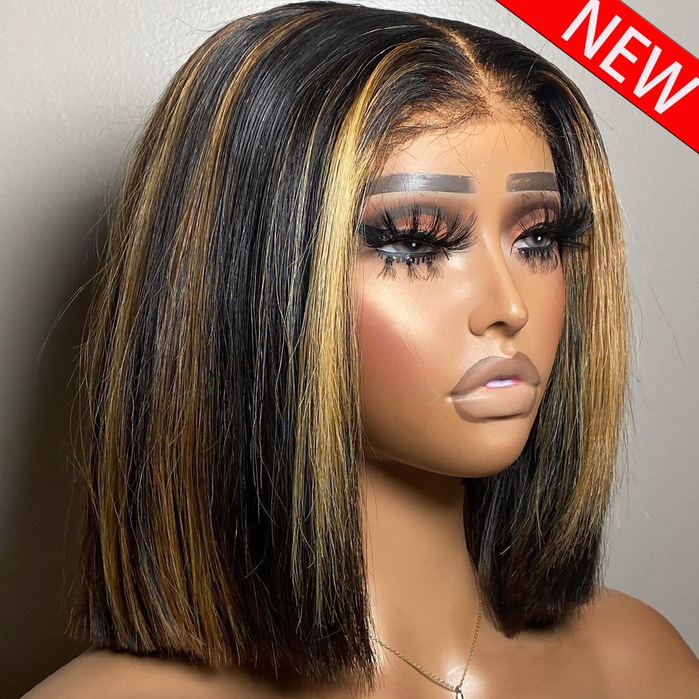 100% Human Hair Wig Highlight  - Women'S Shoes Bobs ulasan dan harga