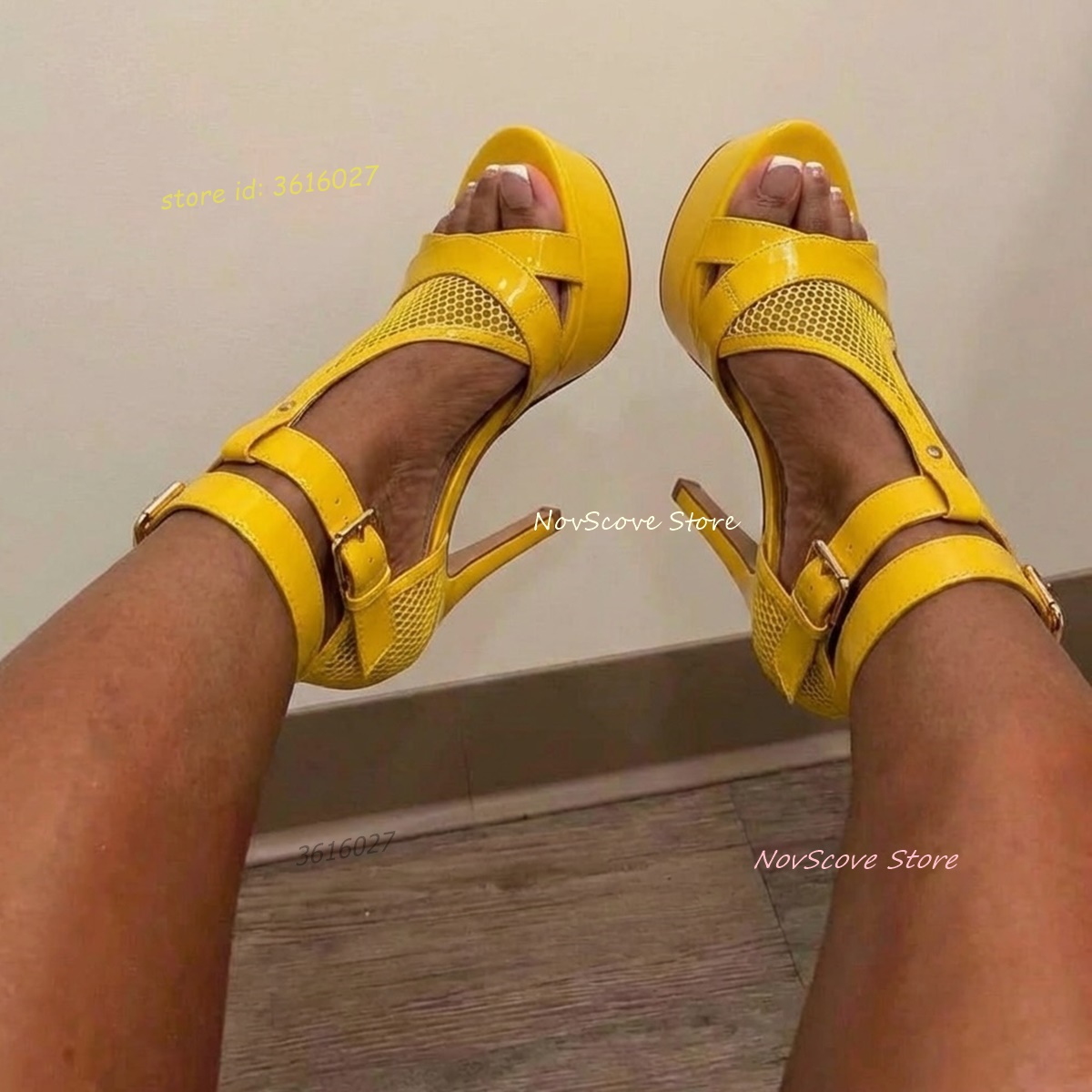 Yellow Open Toe Strappy Sandal - Women'S Shoes Yellow ulasan dan harga