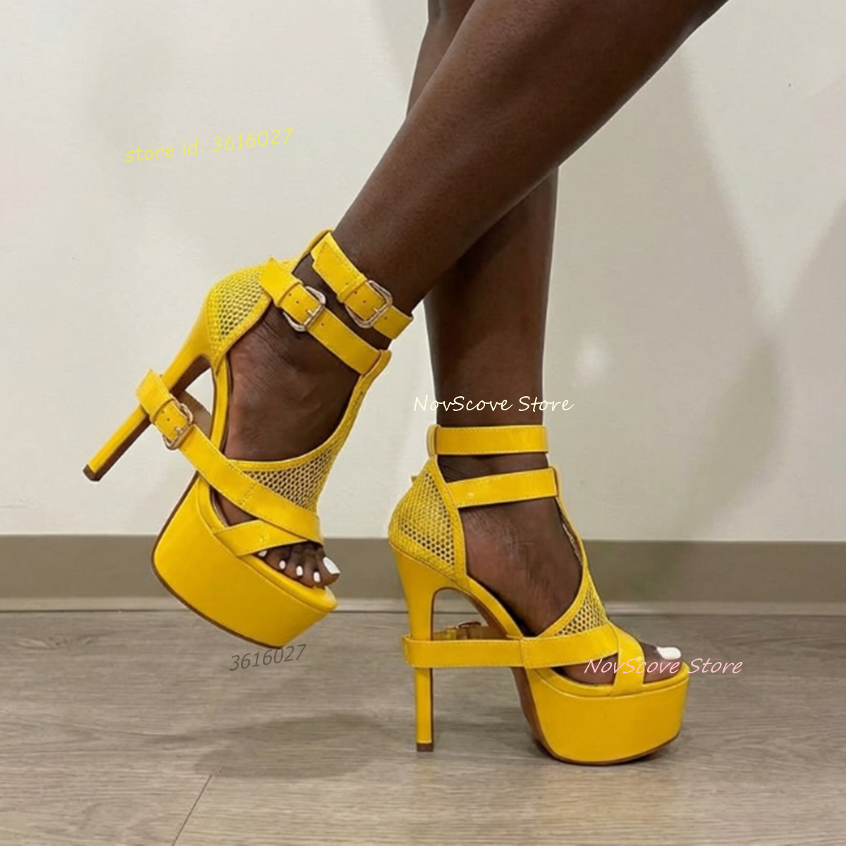 Yellow Open Toe Strappy Sandal - Women'S Shoes Yellow ulasan dan harga