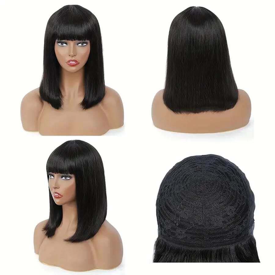 3x1 HD Lace Bob Wig with Bangs - Women'S Shoes Bobs ulasan dan harga