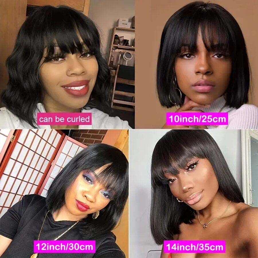 3x1 HD Lace Bob Wig with Bangs - Women'S Shoes Bobs ulasan dan harga