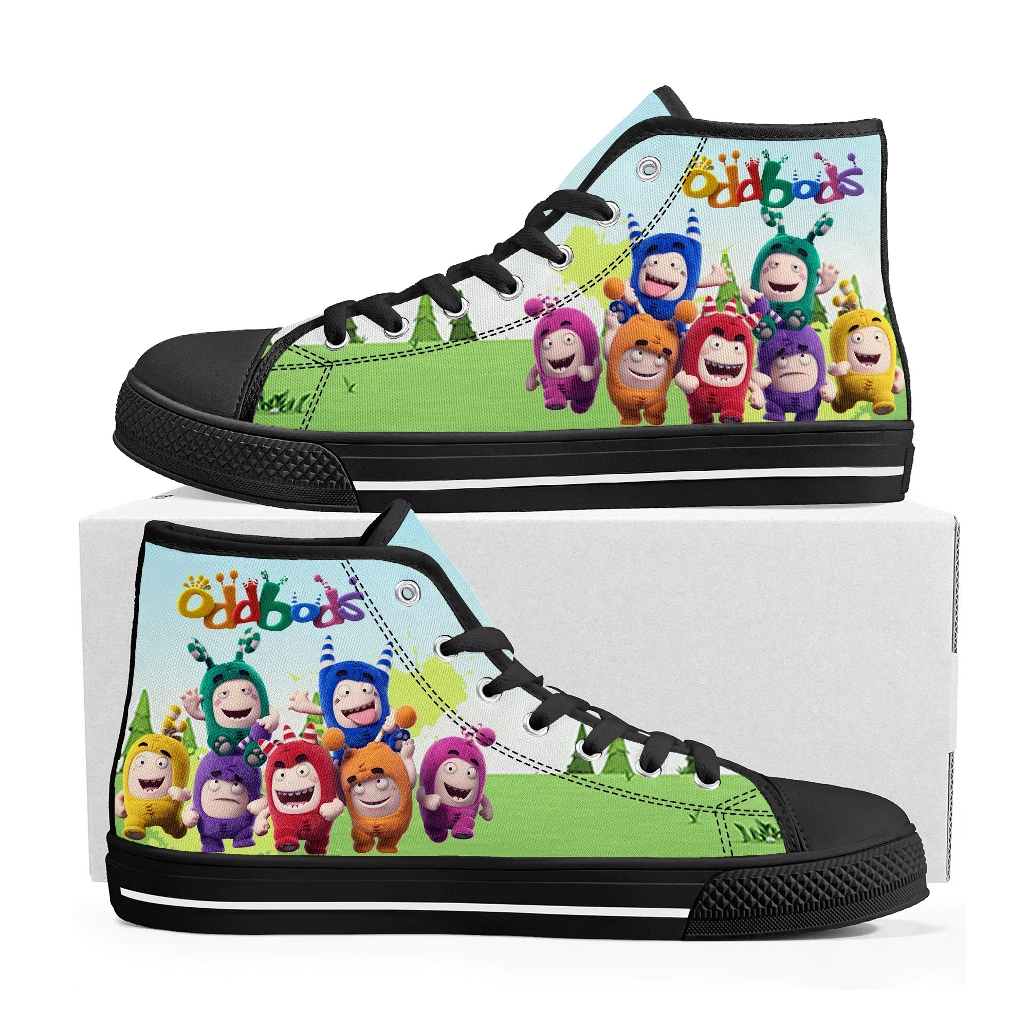 Oddbods High Top Sneakers Mens - Women Shoes Singapore ulasan dan harga