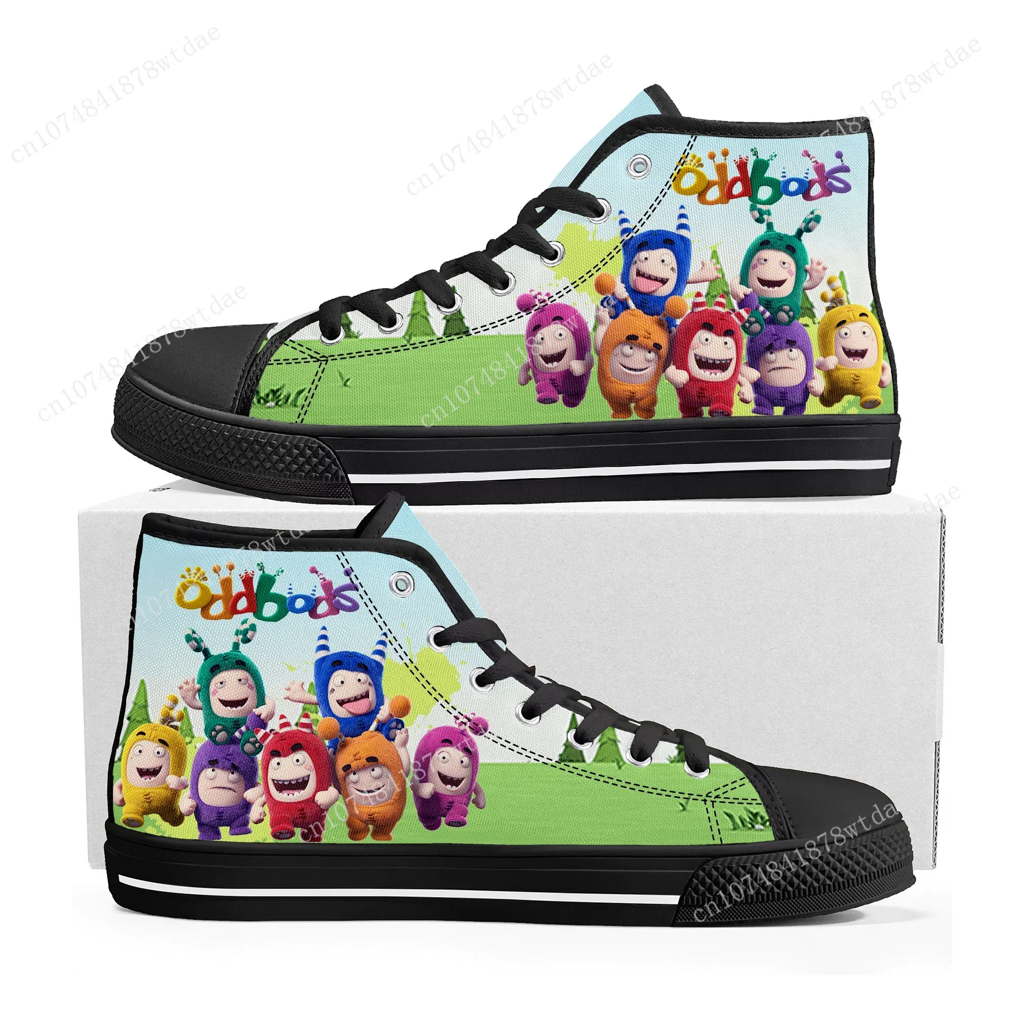 Oddbods High Top Sneakers Mens - Women Shoes Singapore ulasan dan harga