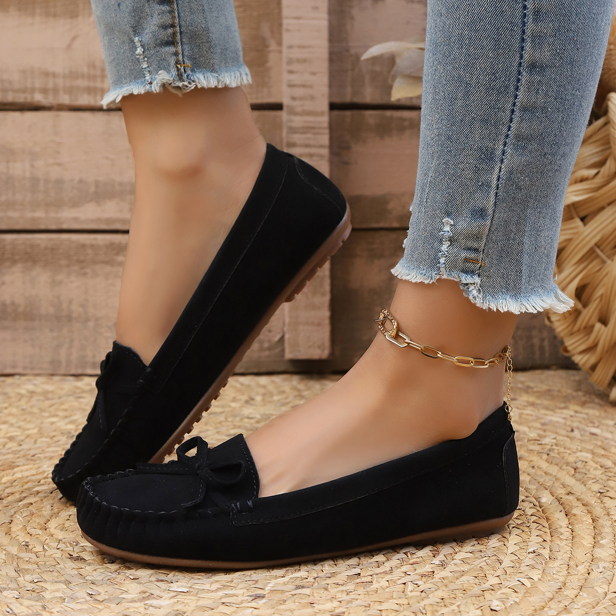 Spring and Autumn Elegant Roun - Women Shoes Casual ulasan dan harga