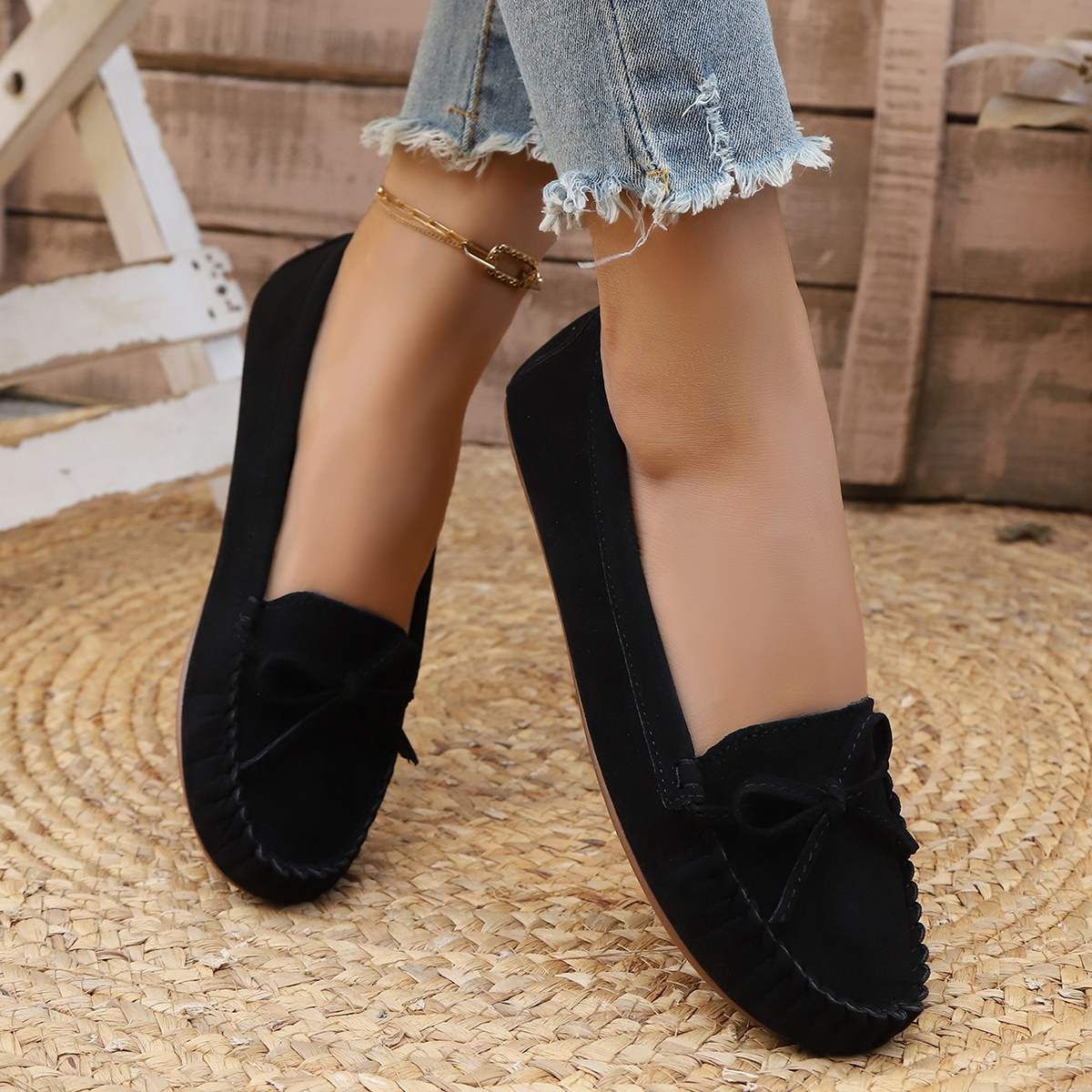 Spring and Autumn Elegant Roun - Women Shoes Casual ulasan dan harga