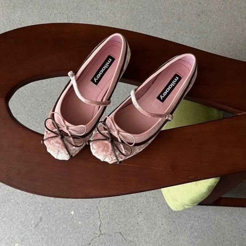 2026French Flat Bottomed Rotun - Women Shoes Casual ulasan dan harga