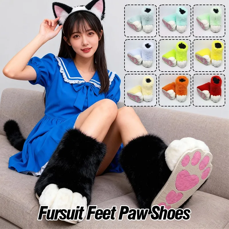 1Pair Fursuit Feet Paw Shoes K - Women'S Shoes For Flat Feet ulasan dan harga