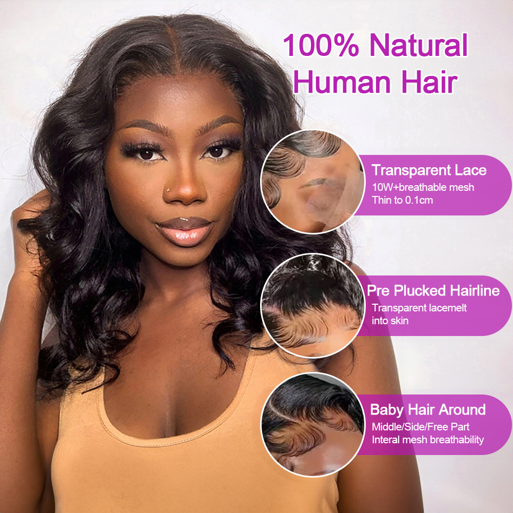100% Human Hair Glueless Body  - Women'S Shoes Bobs ulasan dan harga