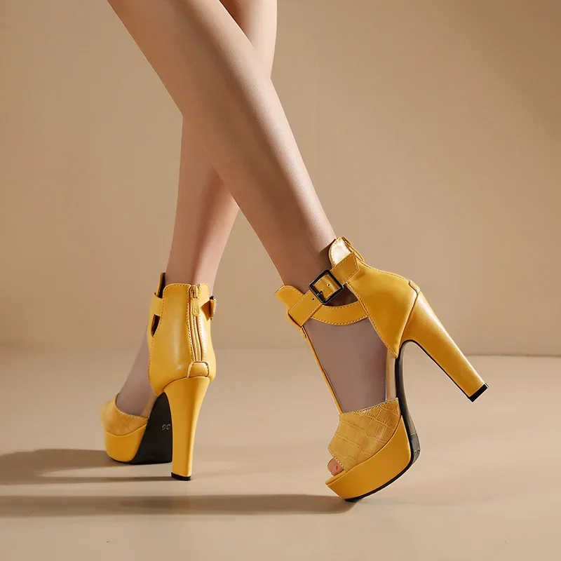 Yellow Platform Sandals Women  - Women'S Shoes Yellow ulasan dan harga