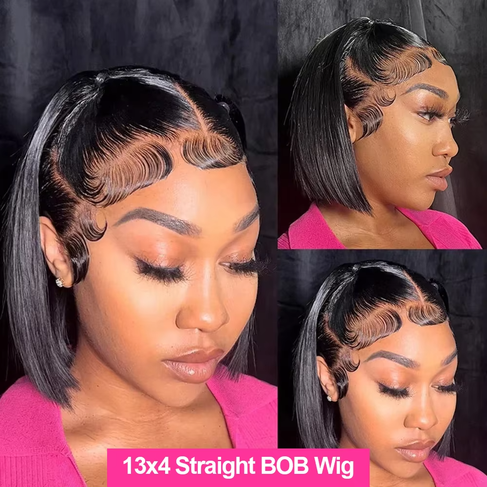 Short Bob Wig Transparent Lace - Women'S Shoes Bobs ulasan dan harga