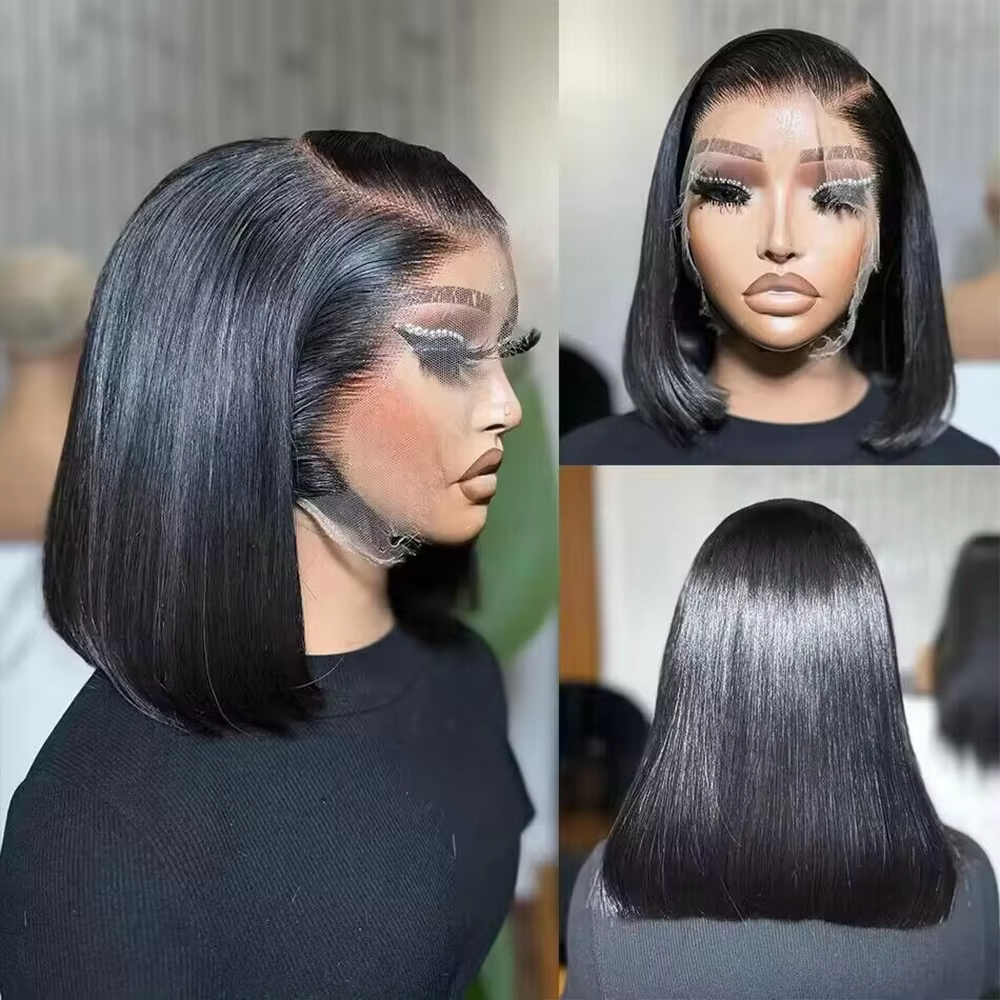Short Bob Wig Transparent Lace - Women'S Shoes Bobs ulasan dan harga
